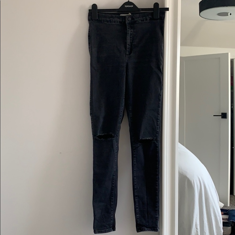 Black Topshop Joni Jeans